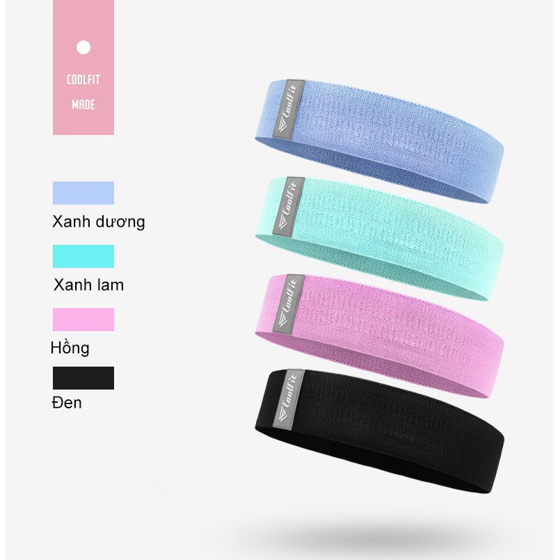 Dây kháng lực Miniband CoolFit cao cấp - Dây miniband chuyên dành cho tập mông, tập đùi, tập Yoga