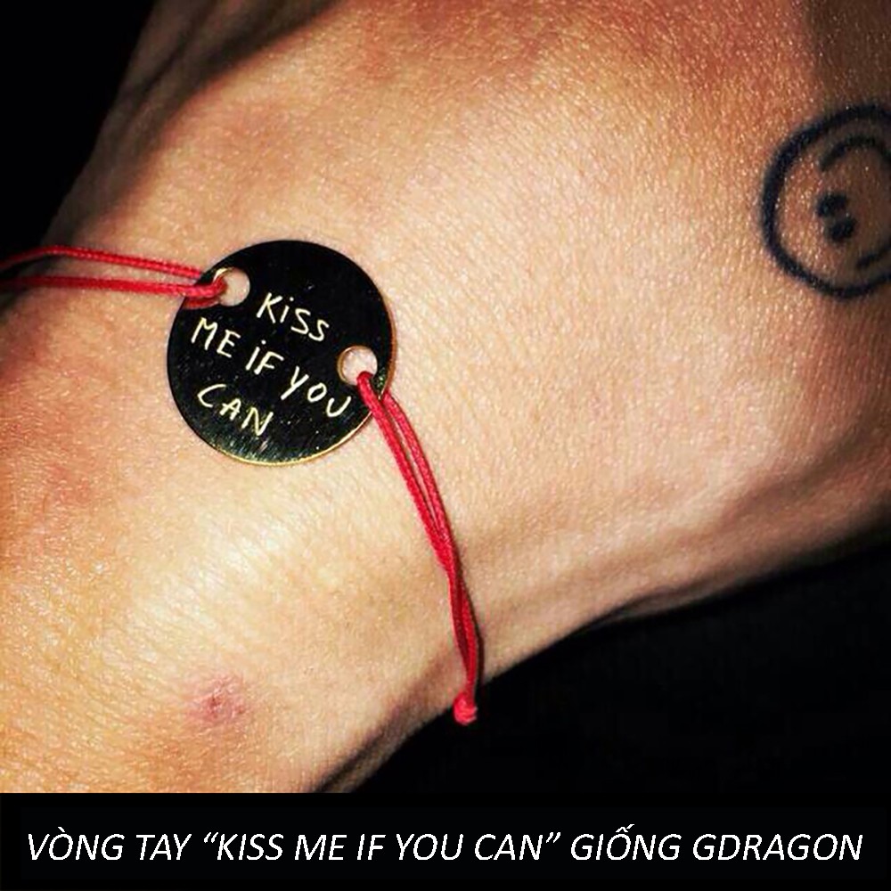 Vòng tay kissmeifyoucan hai màu dây đen đỏ GDRAGON