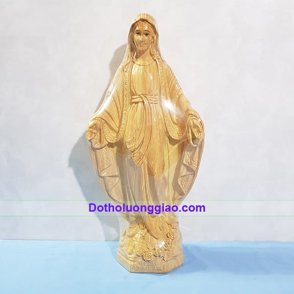 Tượng nhựa Đức Mẹ vân gỗ 40cm, 50cm, 50cm