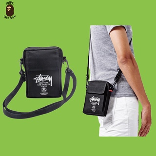 Túi Đeo chéo Stussy, Túi đeo hông Stussy chất liệu vải Canvas, màu đen SS2022 BapeVN