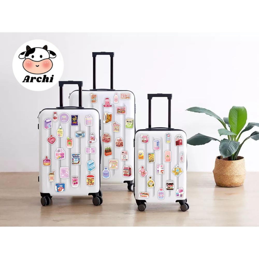 Sticker cute dán laptop, hình dán mũ bảo hiểm, điện thoại, vali set 10,50 miếng