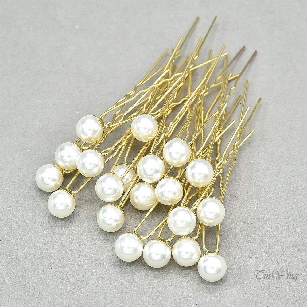 GETNOIVAS Bộ 20 Trâm Cài Tóc Bằng Hợp Kim Đính Ngọc Trai Phong Cách Trung Hoa Cổ Điển Dành Cho Nữ Mặc Sườn Xám