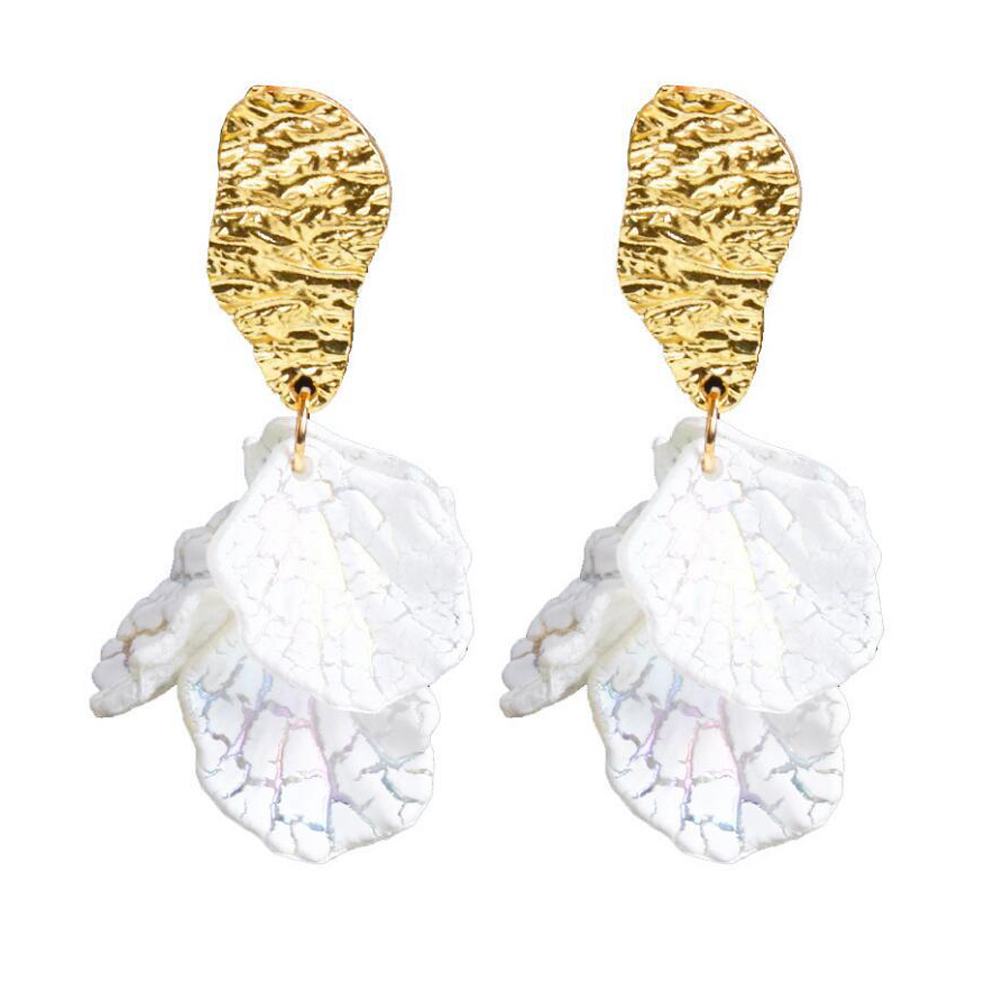 Bông Tai Hợp Kim Hình Hoa Đính Đá Xinh Xắn