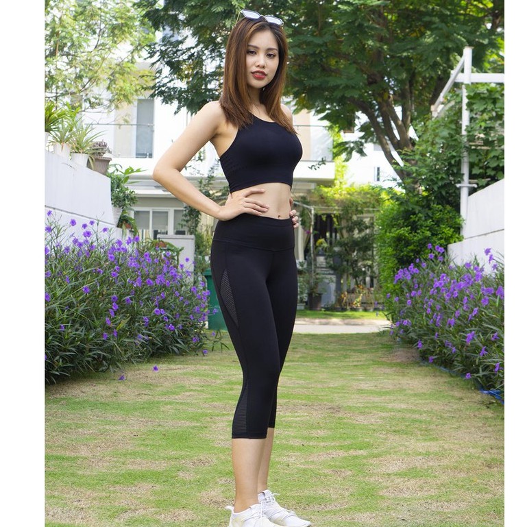 Quần Lửng Tập Gym Yoga Nữ ICADO Phối Lưới QL17