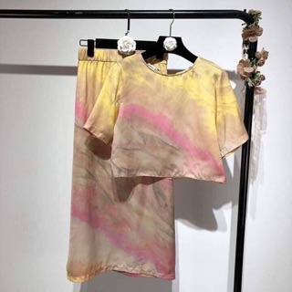 Set áo váy loang màu loại 1