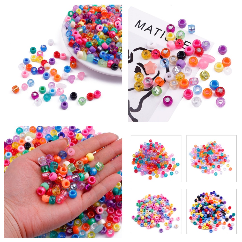 Hạt Nhựa Acrylic Nhiều Màu Sắc Dùng Làm Trang Sức Diy