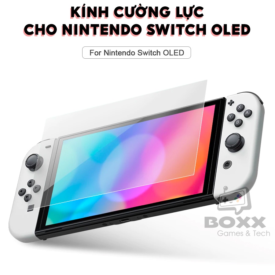 Kính cường lực cho Nintendo Switch Oled, tấm dán màn hình Nintendo Switch Oled