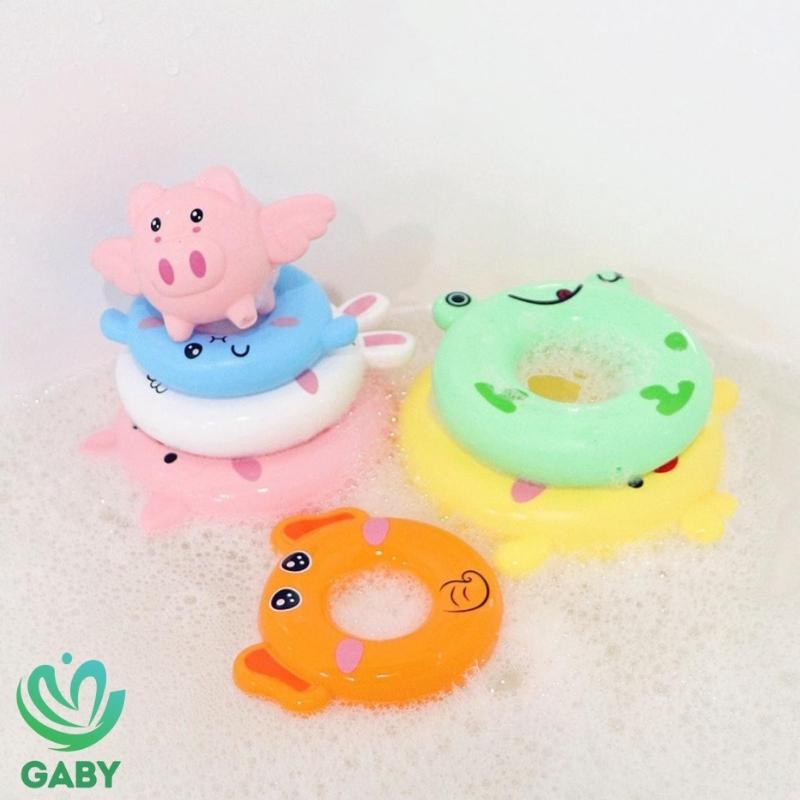 Tháp xếp chồng giúp bé nhận biết màu sắc kích thước GABY đồ chơi xếp vòng phát triển tư duy cho trẻ nhỏ
