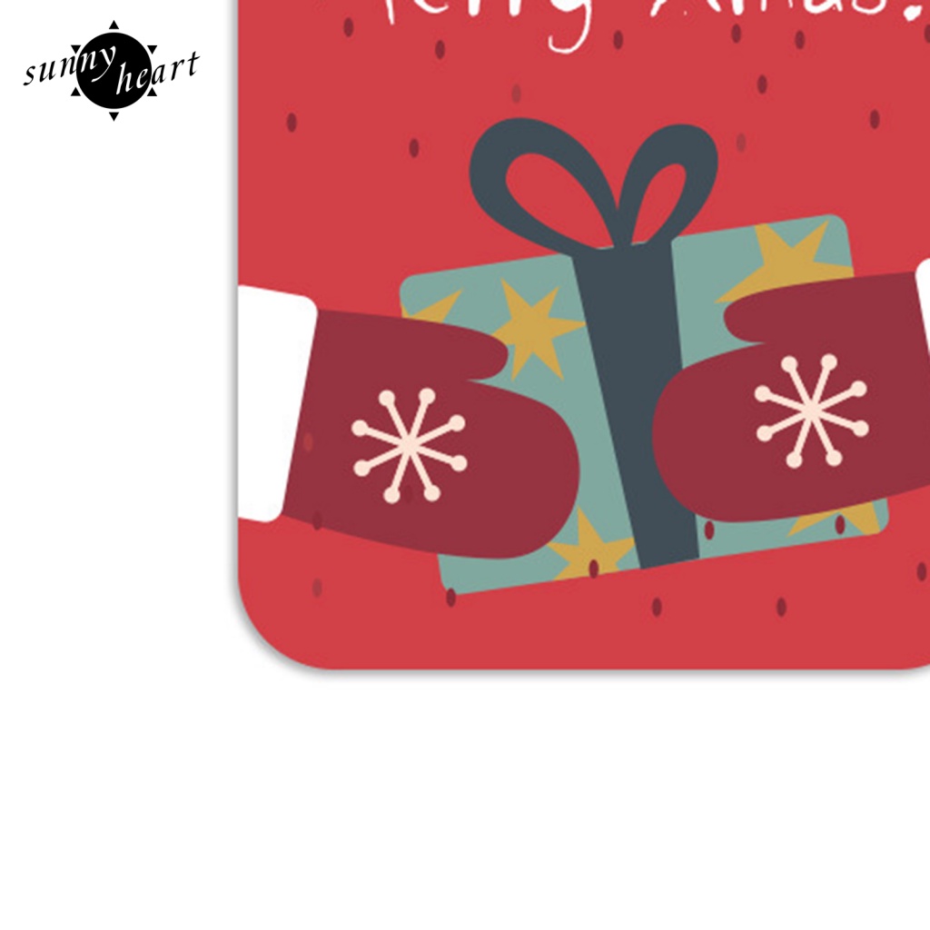 Set 50 Nhãn Treo Bằng Giấy In Họa Tiết Hoa Tuyết Trang Trí Cây Thông Noel