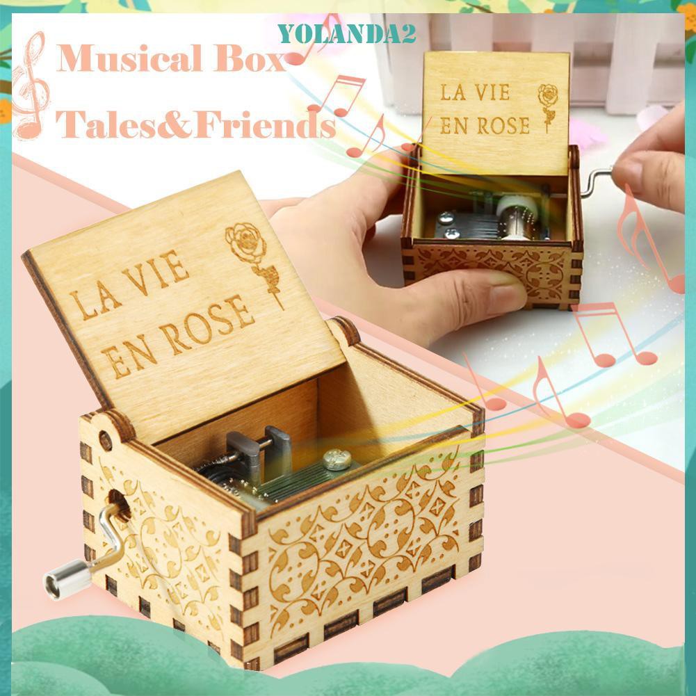 Hộp Nhạc Gỗ Vận Hành Thủ Công Phong Cách Cổ Điển