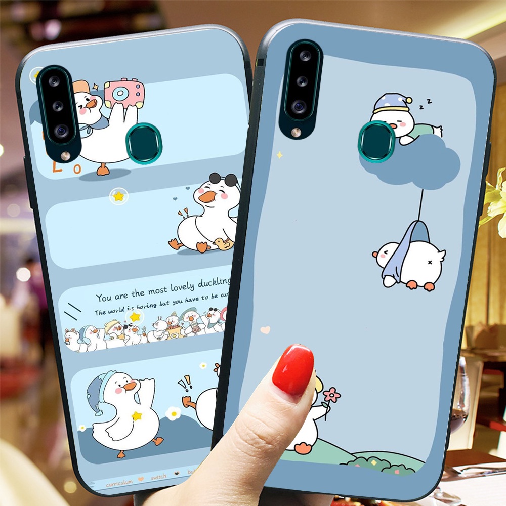 Ốp lưng điện thoại Samsung a20s bộ vịt xanh ngộ nghĩnh đáng yêu