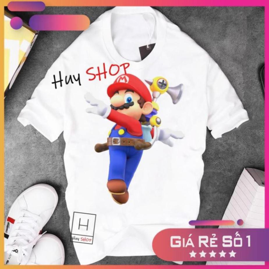 Áo thun Mario Cute dễ thương - Áo thun Hàn Quốc Unisex - Áo thun tay lỡ - Áo thun cặp đôi - Áo thun Hàn Quốc 876