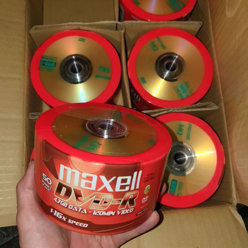 LỐC 50 CÁI DVD Maxell Chất lượng cao chuyên ghi dữ liệu hình nhạc phim video clip sự kiện