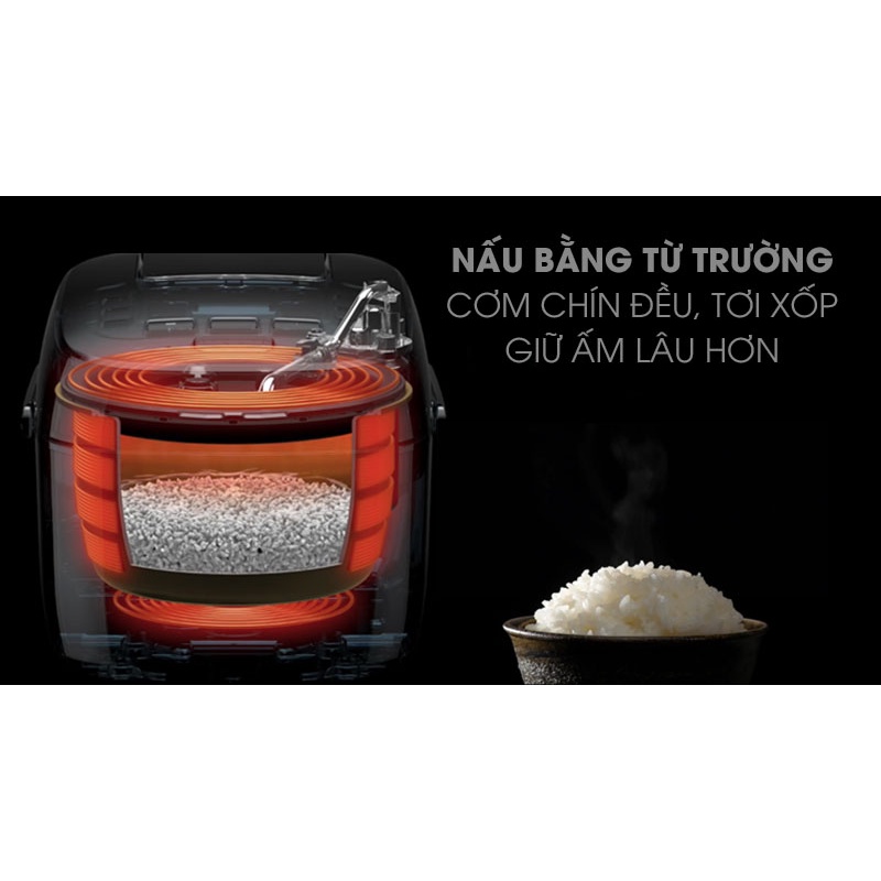 Nồi cơm điện cao tần Kangaroo 1.8 lít KG599N Hàng trưng bày-Van thoát hơi thông minh giữ lại vitamin