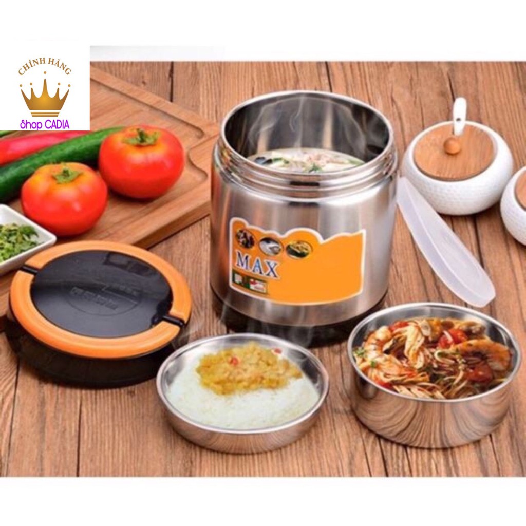 Hộp đựng cơm CAMEN giữ nhiệt Inox 304 không gỉ chia ngăn tiện lợi