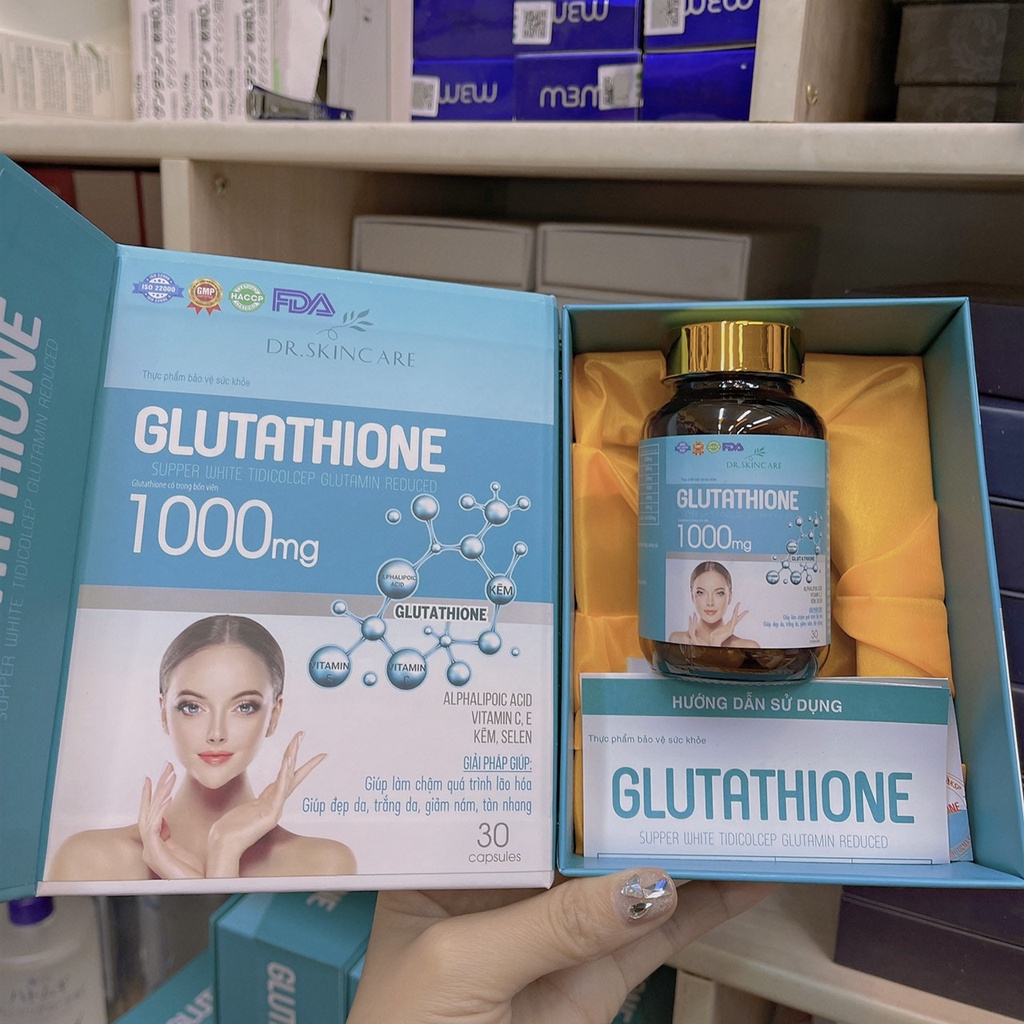 Viên uống Trắng Da Glutathione 1000mg Lọ 30v