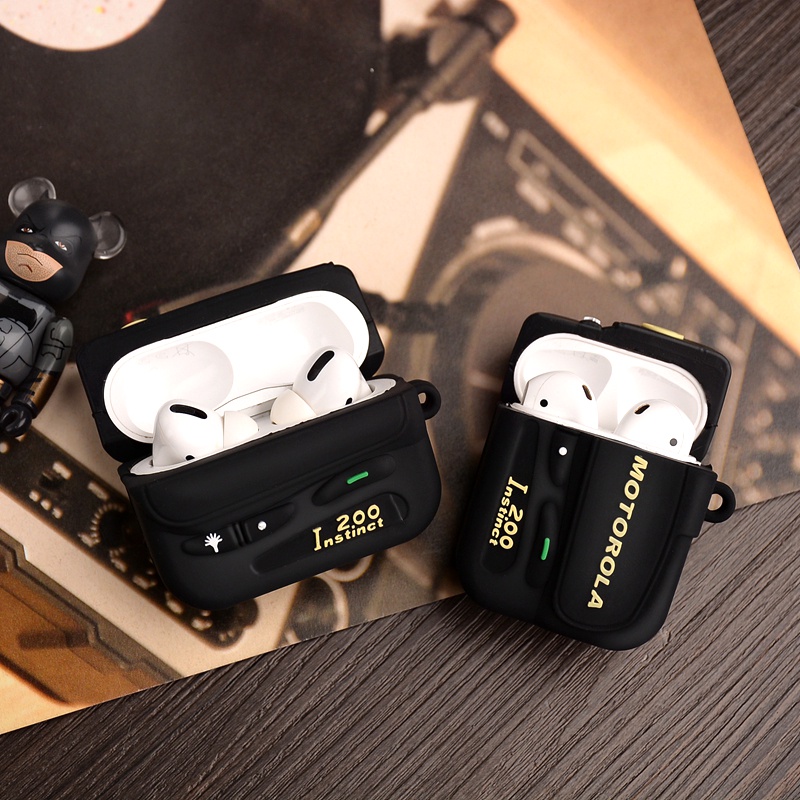 Vỏ bảo vệ tai nghe bluetooth Airpods bằng Sillicone dẻo, ốp Case cute, Airpods 2/pro - MOTOROLA