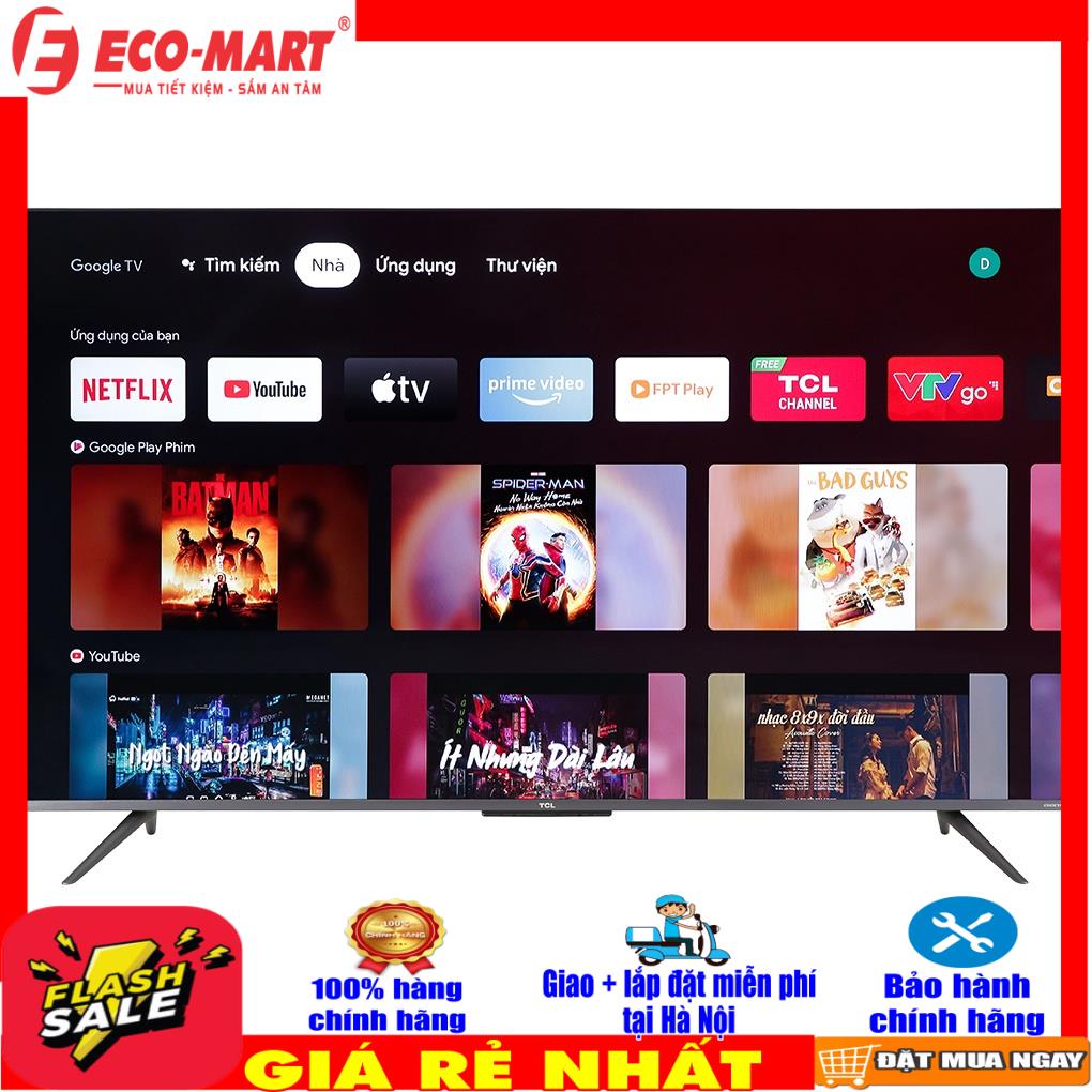 Google Tivi QLED TCL 4K 55 inch 55Q636