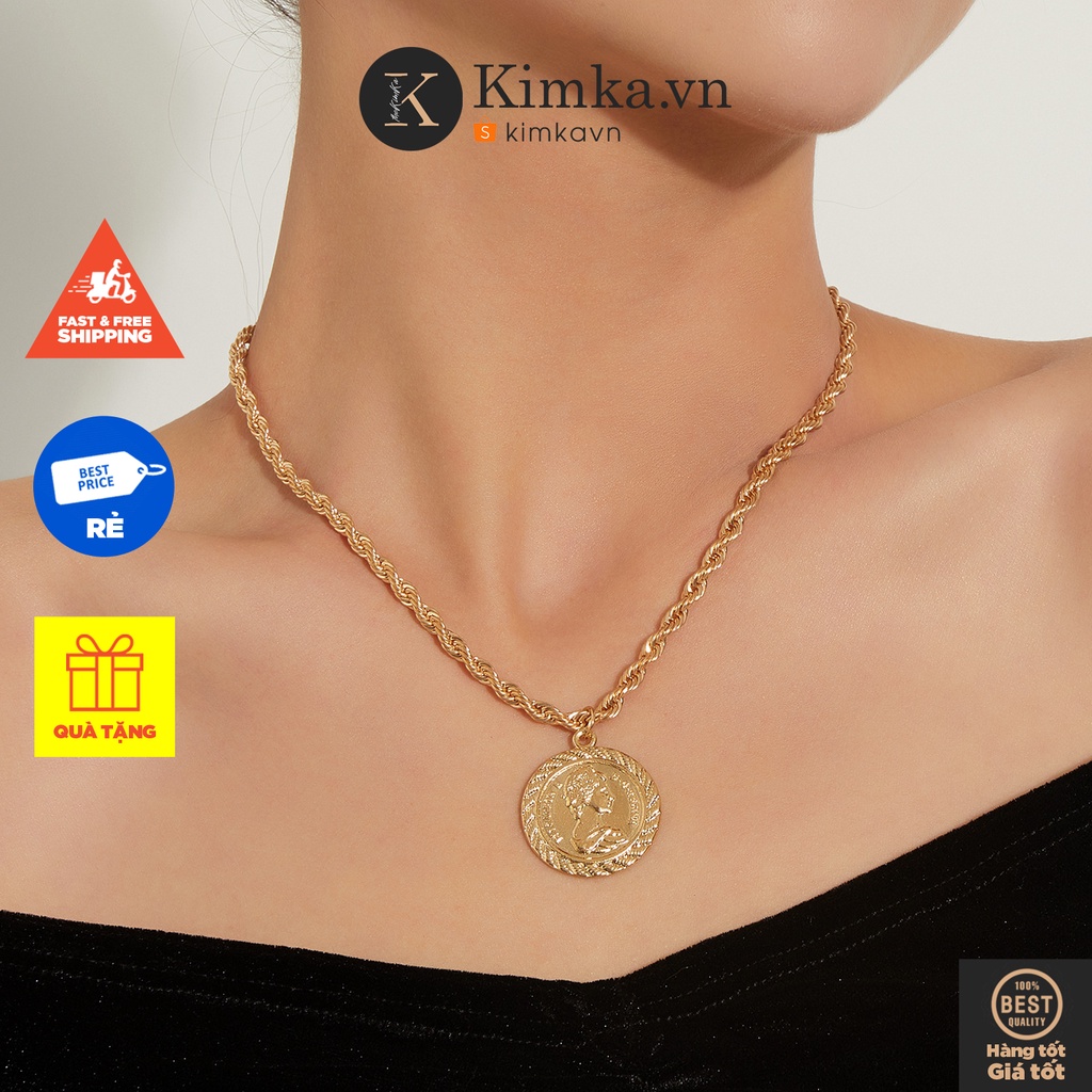 (008) Dây Chuyền Mặt Tròn Hình Đồng Xu Thời Trang