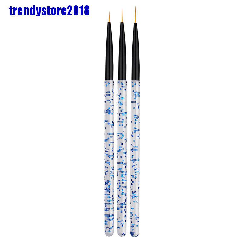 Set 3 Cọ Vẽ Móng Tay Nghệ Thuật Chuyên Nghiệp