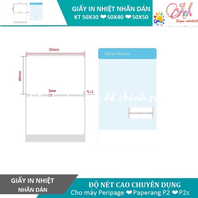 Giấy in nhiệt nhãn dán đủ màu  tặng 1 cuộn khi mua 10 cuộn giấy