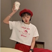 Áo Thun Tay Ngắn Dáng Rộng In Họa Tiết Thần Tình Yêu