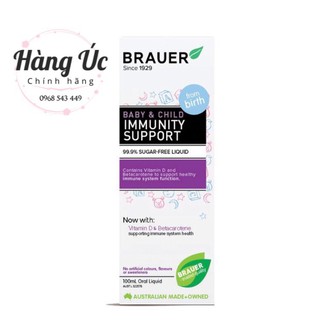 (Mẫu mới) Tăng Đề Kháng Brauer Immunity cho bé 100ml - Tăng sức đề kháng cho bé
