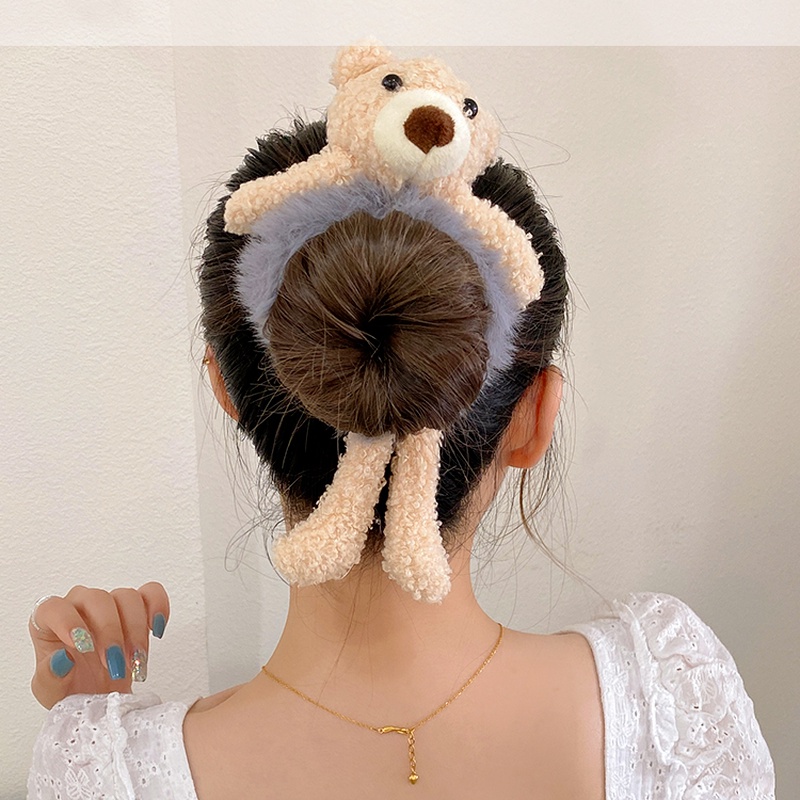 Dây buộc tóc hình gấu bông đáng yêu 2021