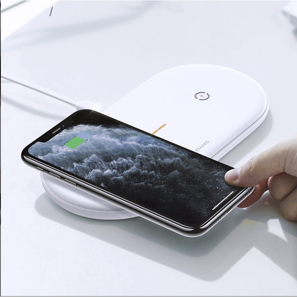 Đế sạc nhanh không dây 2in1 cho điện thoại và Airpods đa năng