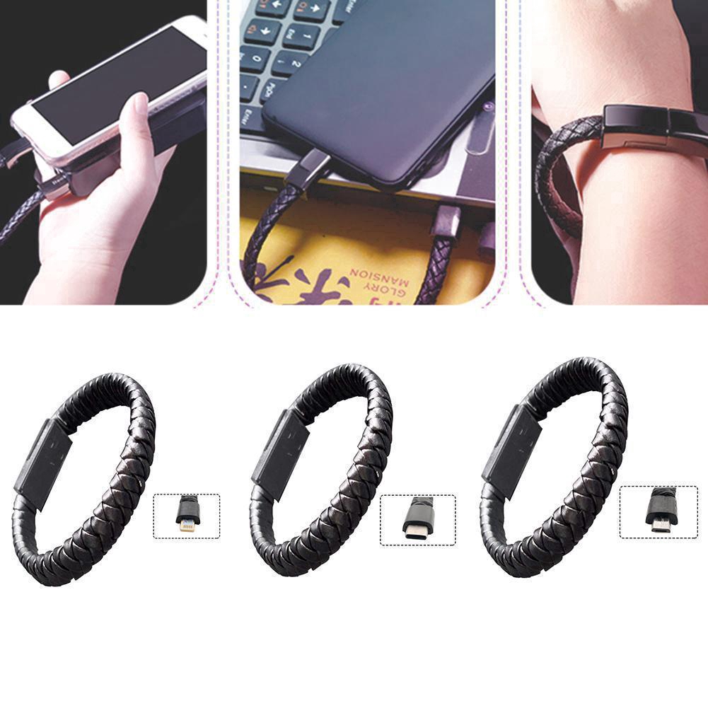 Dây cáp sạc USB dạng vòng tay cho điện thoại Android / iPhone