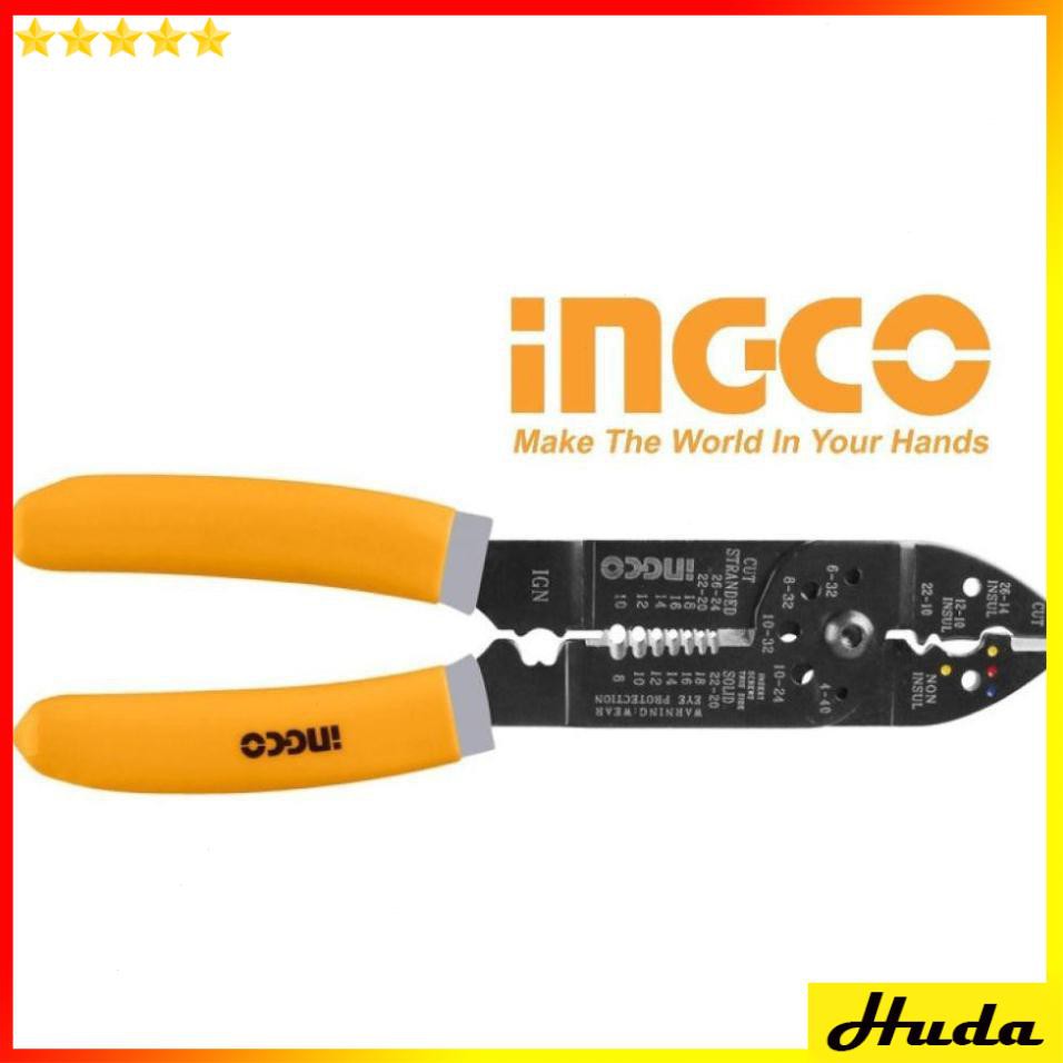 INGCO Kìm tuốt dây điện đa năng 8.5inch 215mm Wire Stripper HWSP851 LKJ