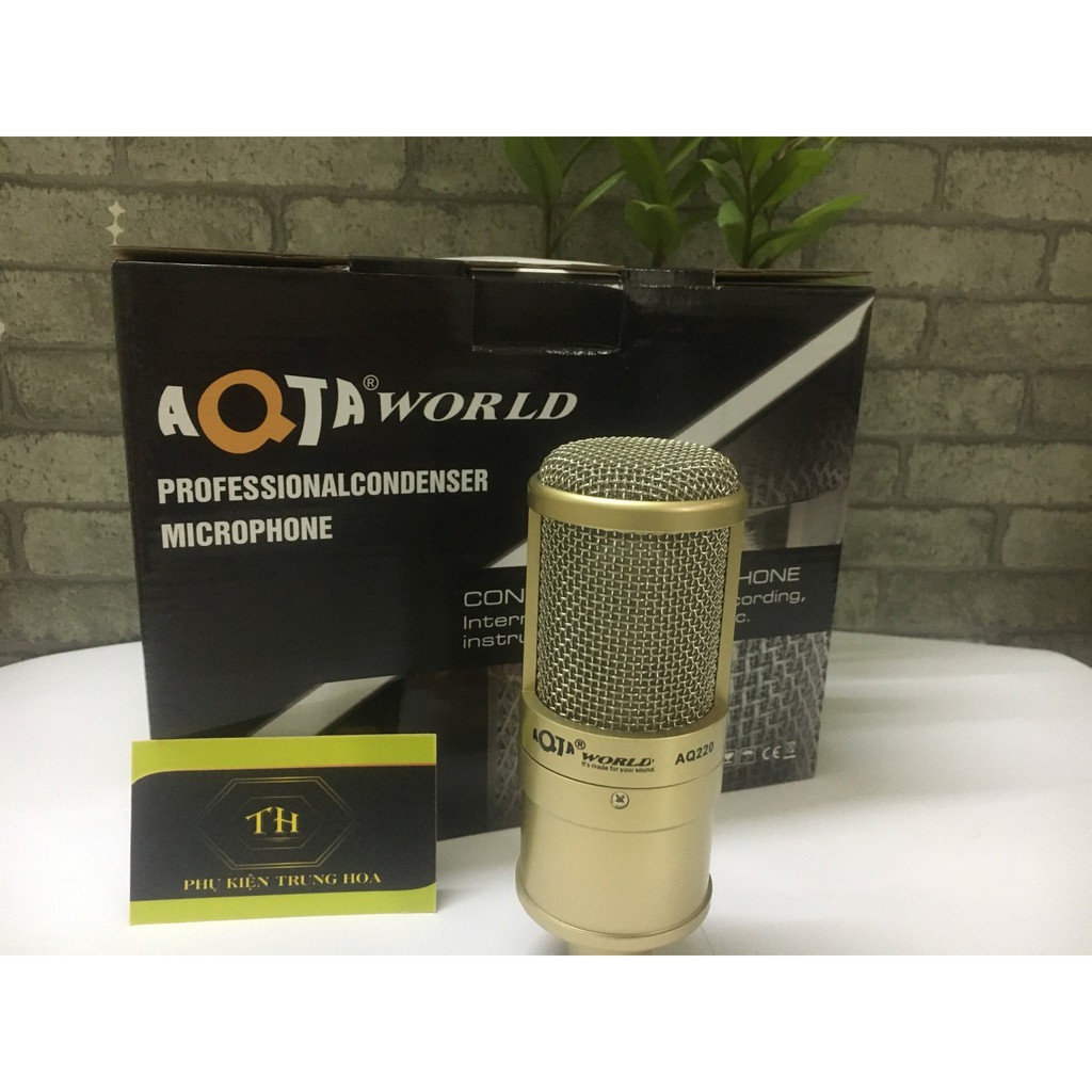 Micro Thu Âm AQTA AQ 220 - Micro Hát Karaoke - Livestream Cao Cấp Chính Hãng Bảo Hành 6 Tháng