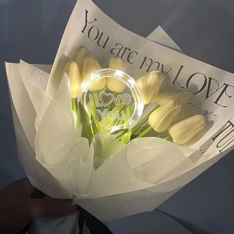 Đèn Led Đèn Đom Đóm Các Mẫu Chữ Love, Vương Miệng, I Love Y Kèm Pin 3 Chế Độ Nháy