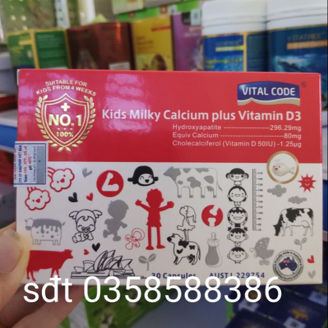 Kids milky calcium plus vitamin D3
