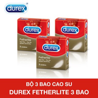 Bộ 3 bao cao su Durex Fetherlite 3 bao