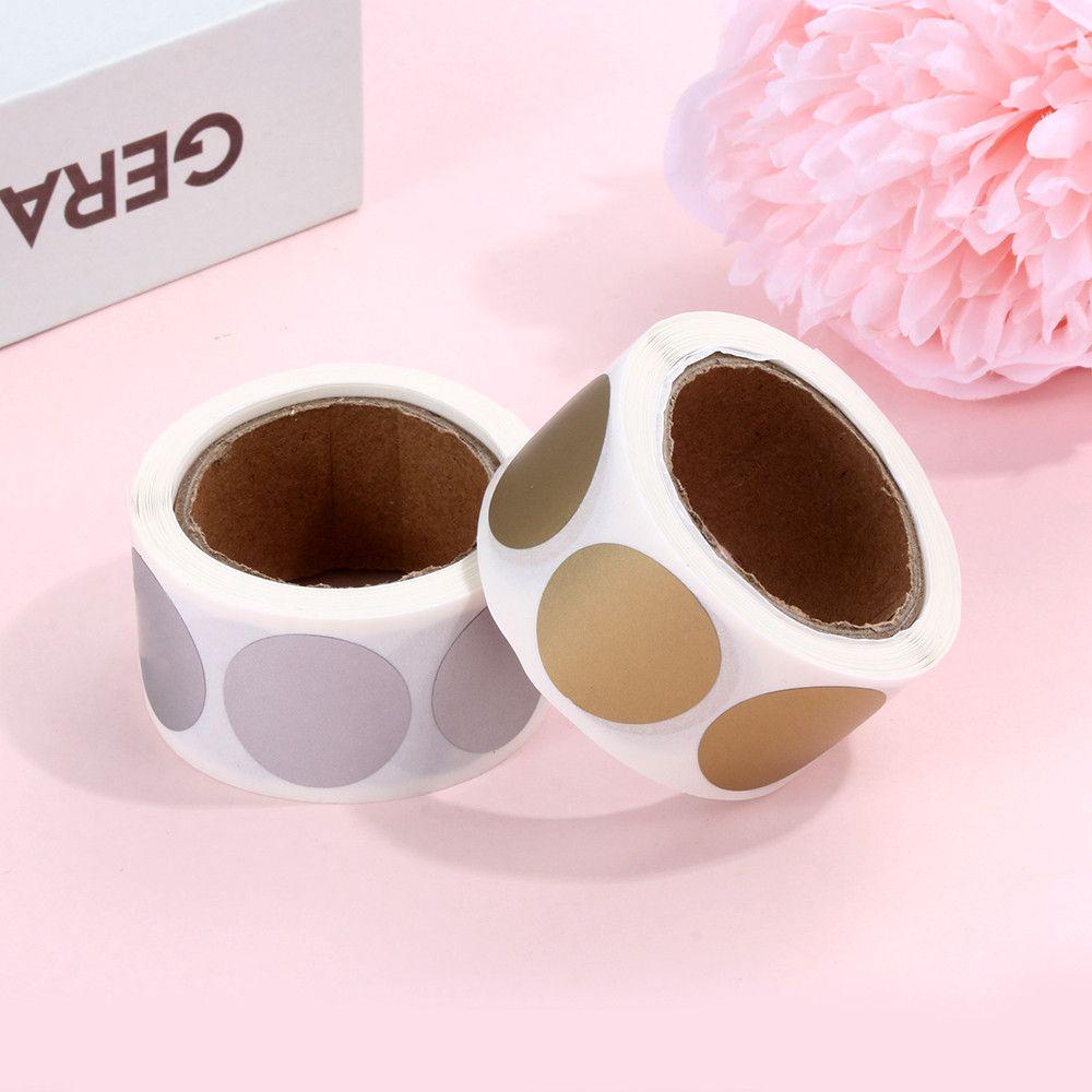 Hộp 300 / 600 Tấm Nhãn Dán Màu Trơn Chống Trầy Xước Tiện Dụng