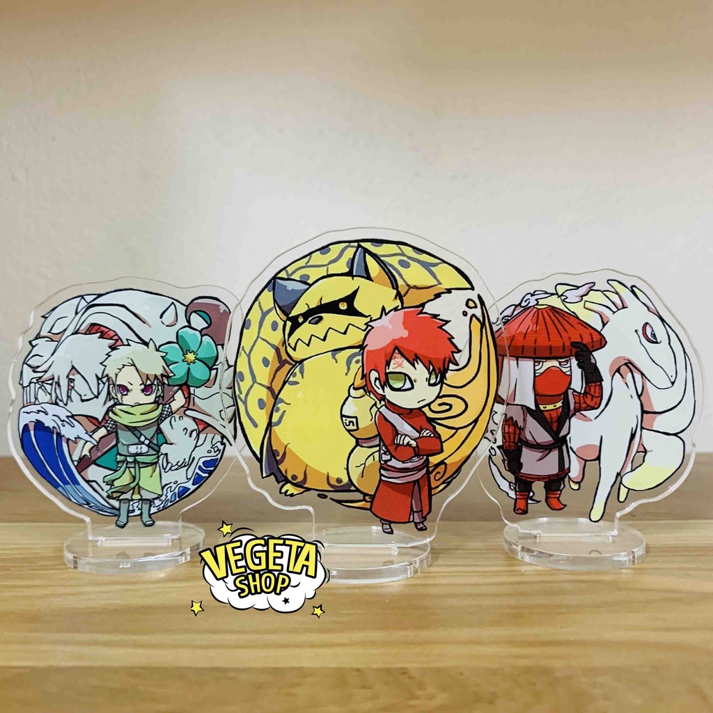 Mô Hình Tượng Standee Acrylic Mica 2 mặt - Set 9 Naruto Sasuke Kakashi Sakura Hinata Neji Rock Lee Gaara Jiraiya Itachi