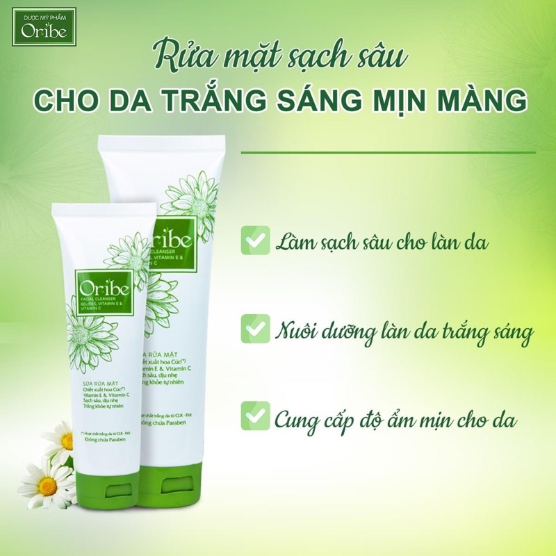 Sữa Rửa Mặt Tạo Bọt Sạch Sâu Sáng Da Oribe 100g