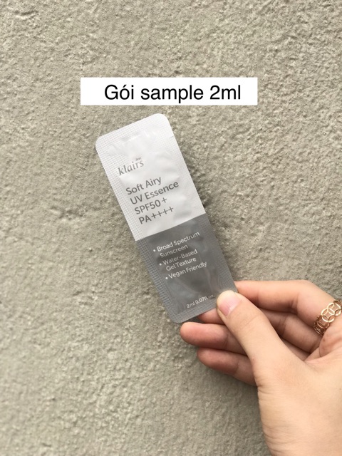 Gói Kem Dưỡng Anh Đào 1ml / COMBO 2 Tuýp Kem Chống Nắng Dear Klairs Soft Airy UV Esence