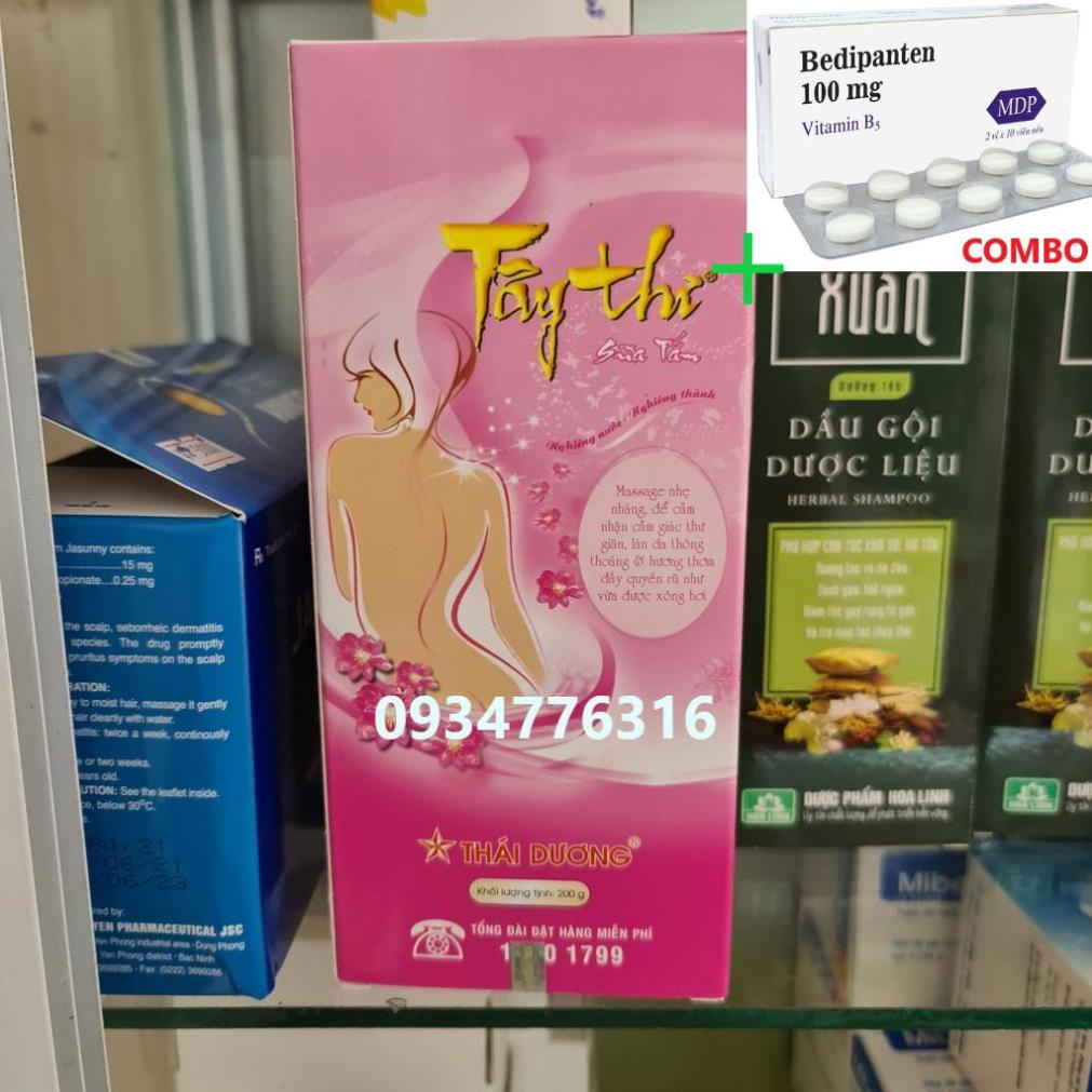 Combo Bedipanten 100mg +  Sữa tắm làm trắng da Tây thi 200g