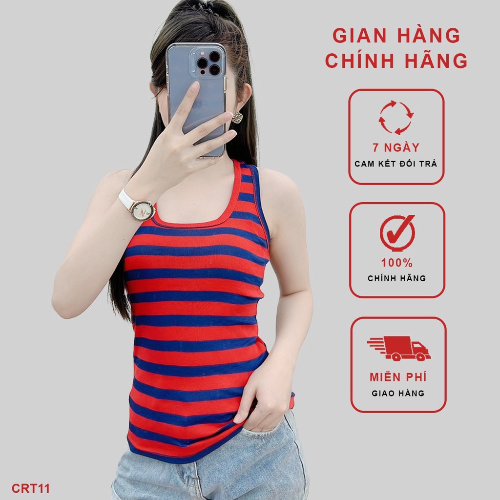 ÁO 3 LỖ SỌC HÀNG CAO CẤP CRT11 - Hí Shop
