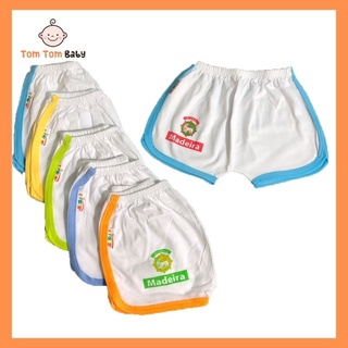 Quần đùi cotton trắng thể thao viền màu Susu cho bé trai, bé gái (hàng xưởng may Việt Nam)