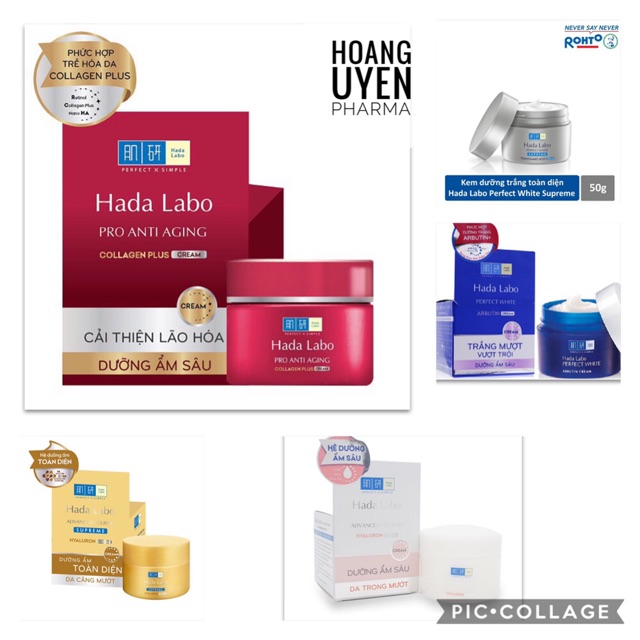 Kem dưỡng Hada Labo Perfect White/ Advanced Nourish/ Pro Anti Aging 50gr