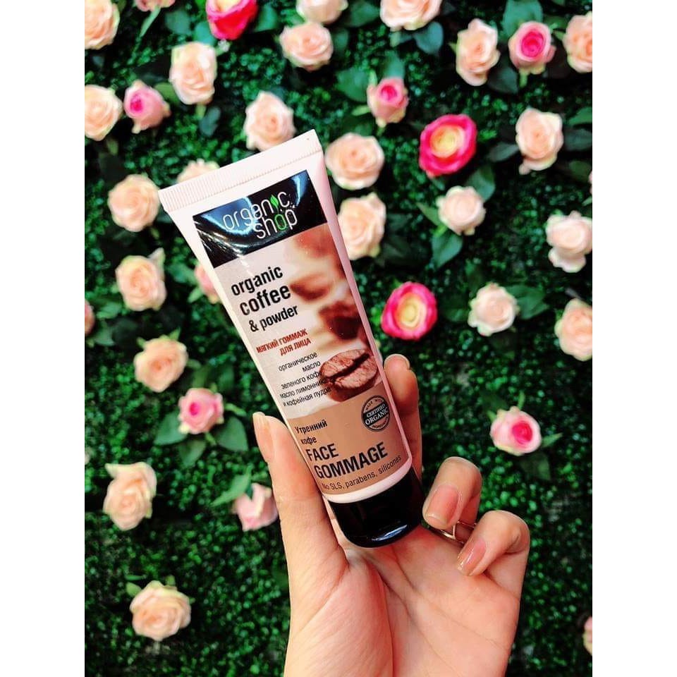 Tẩy da chết mặt Organic Shop của Nga 75ml, hết mụn đầu đen sạch nhờn | BigBuy360 - bigbuy360.vn