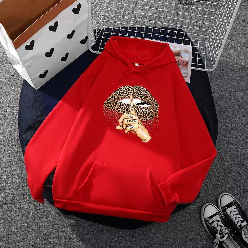 IELGY  Áo Hoodie Tay Dài Dáng Rộng Vải Lông Cừu Dày Phong Cách Hàn Quốc Thời Trang Thu Đông Hàng Mới Dành Cho Bạn Nữ 2021