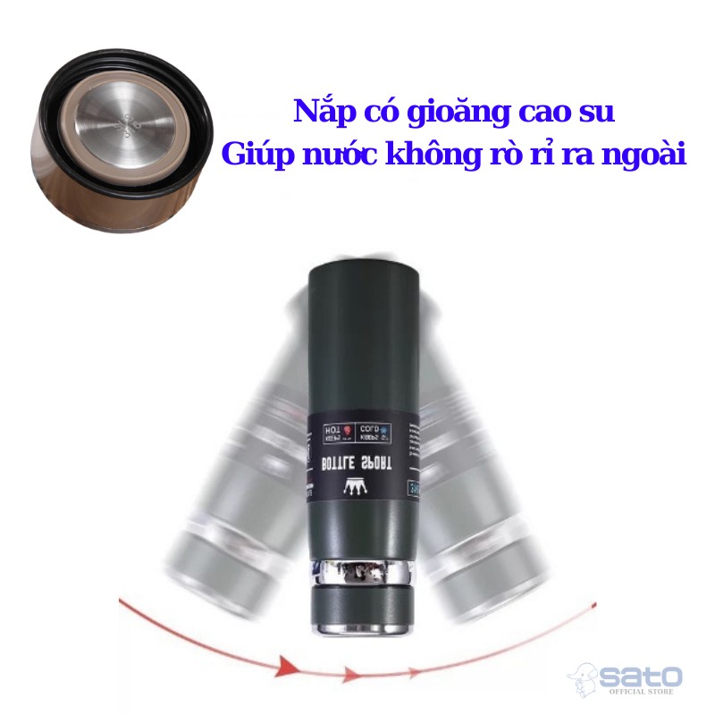 Bình đựng nước giữ nhiệt INOX 304 to 1000ml cao cấp giữ nóng lạnh lâu Bottle Sport