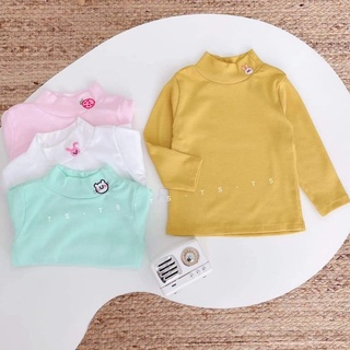 Set 4 áo cotton len cổ 3p cho bé gái