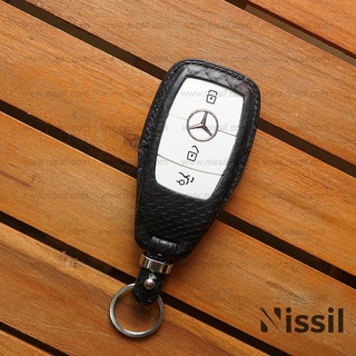 Bao da Mercedes Benz W205 - da trăn Indonesia - bao da chìa khoá ô tô