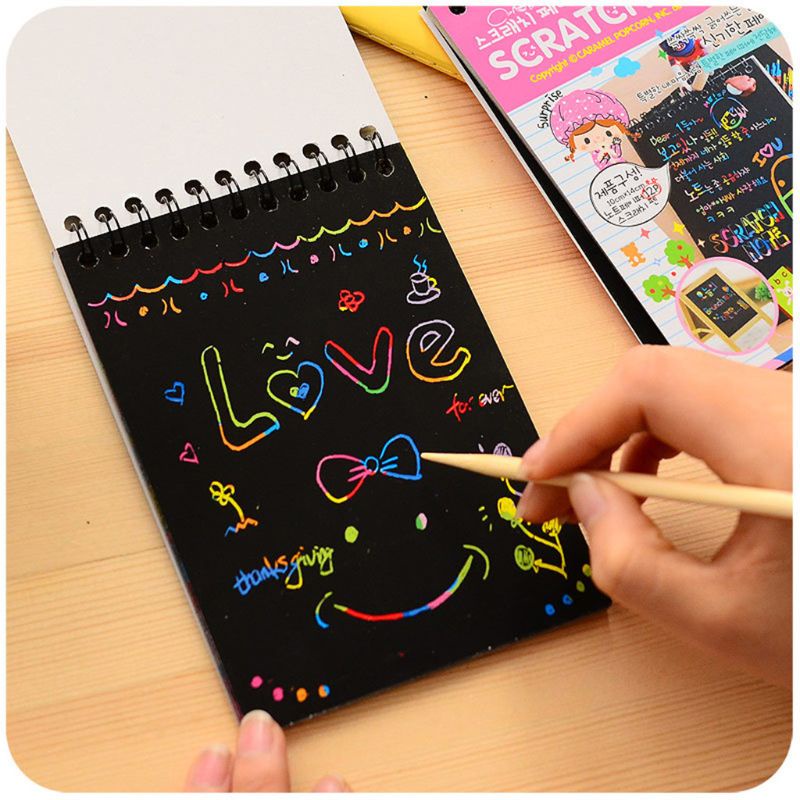 Giấy Note Vẽ Tranh Nghệ Thuật Màu Cầu Vồng Thích Hợp Làm Quà Tặng Cho Bé