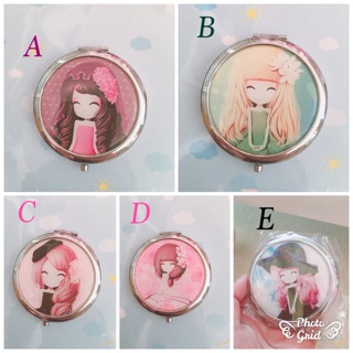 Gương 2 mặt mini hình cô gái cute